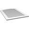 Ekena Millwork Arch Top Surface Mount PVC Gable Vent: Functional, w/ 3-1/2"W x 1"P Standard Frame, 30"W x 42"H GVPAR30X4201SF - alternate 3